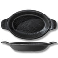 Wilmax Ovale Auflaufform 28 × 16 cm 500 ml Schwarz aus Porzellan