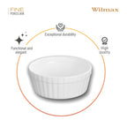 Wilmax Snack- und Dessertschale 9 cm 130 ml Weiß aus Porzellan