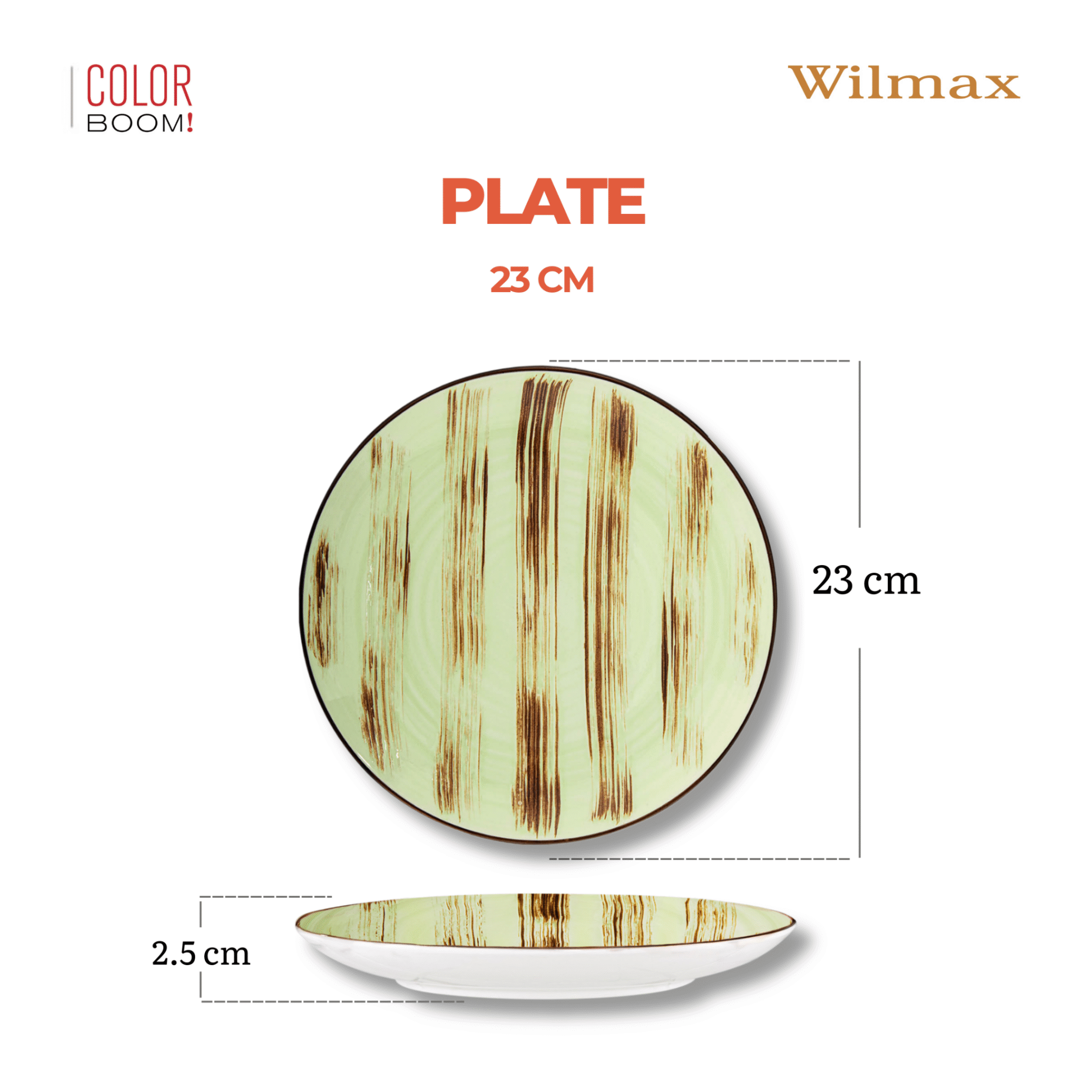 Wilmax Teller 23 cm Pistazie aus Porzellan