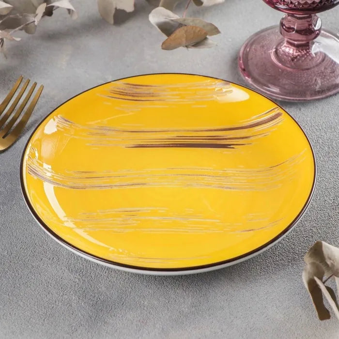 Wilmax Teller 18 cm Gelb aus Porzellan