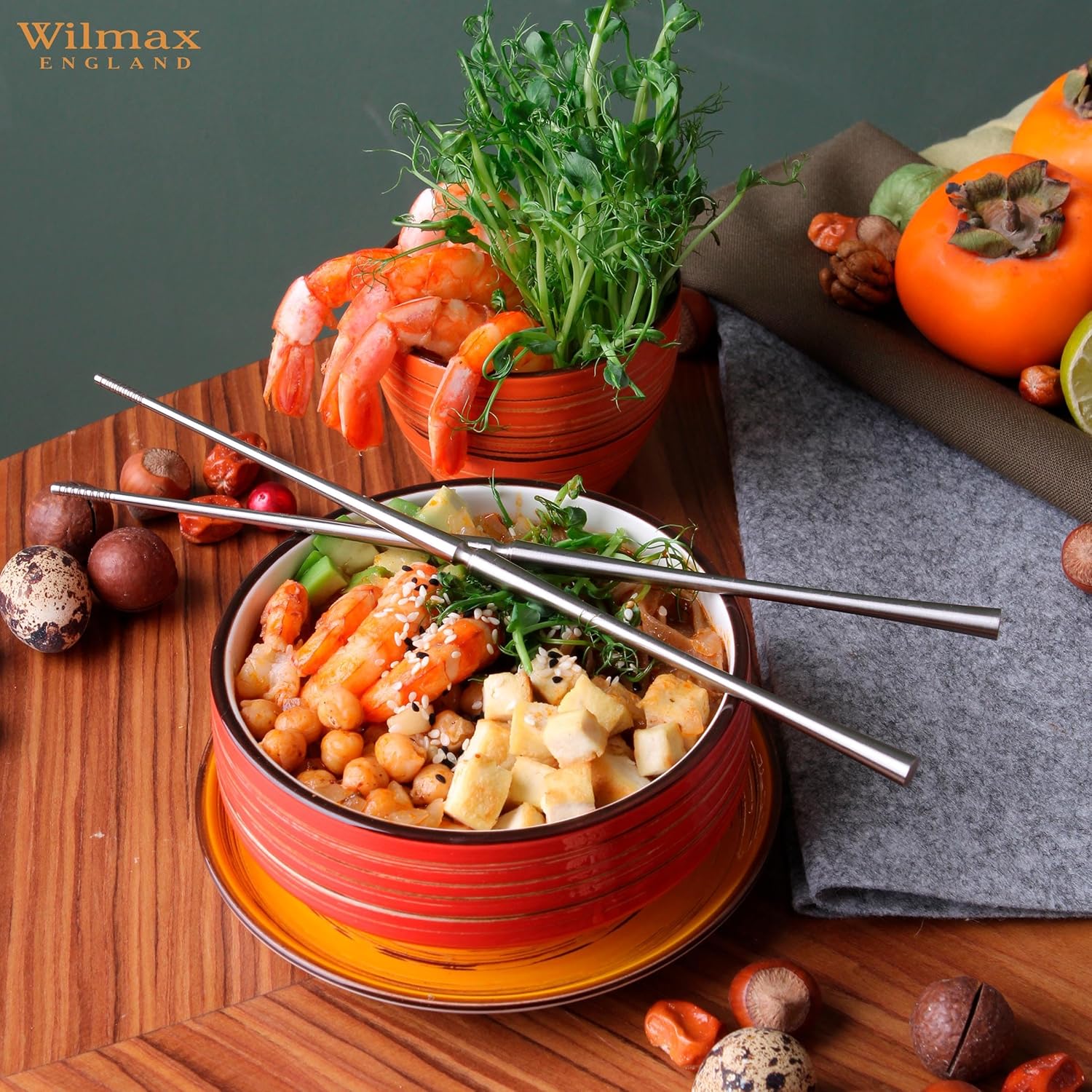 Wilmax Tasse 300 ml Orange aus Porzellan