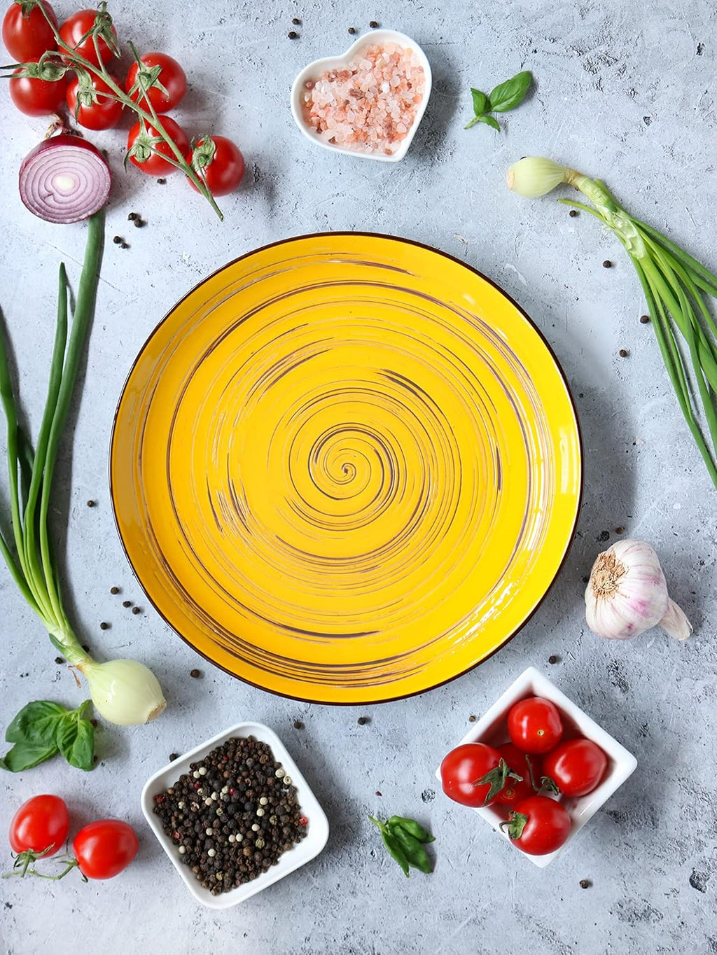 Wilmax Teller 25,5 cm Gelb aus Porzellan