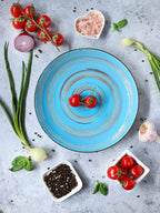 Wilmax Spiral Teller 20 cm aus Porzellan, Blau – WL-669612/A