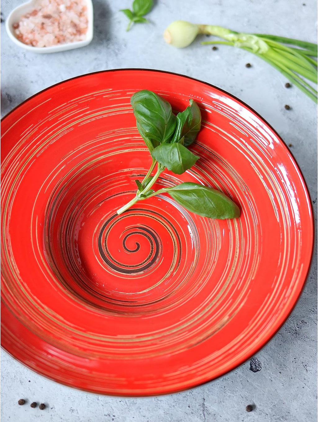 Wilmax Tiefer Teller 24 cm 200 ml Rot Porzellan WL-669225/A