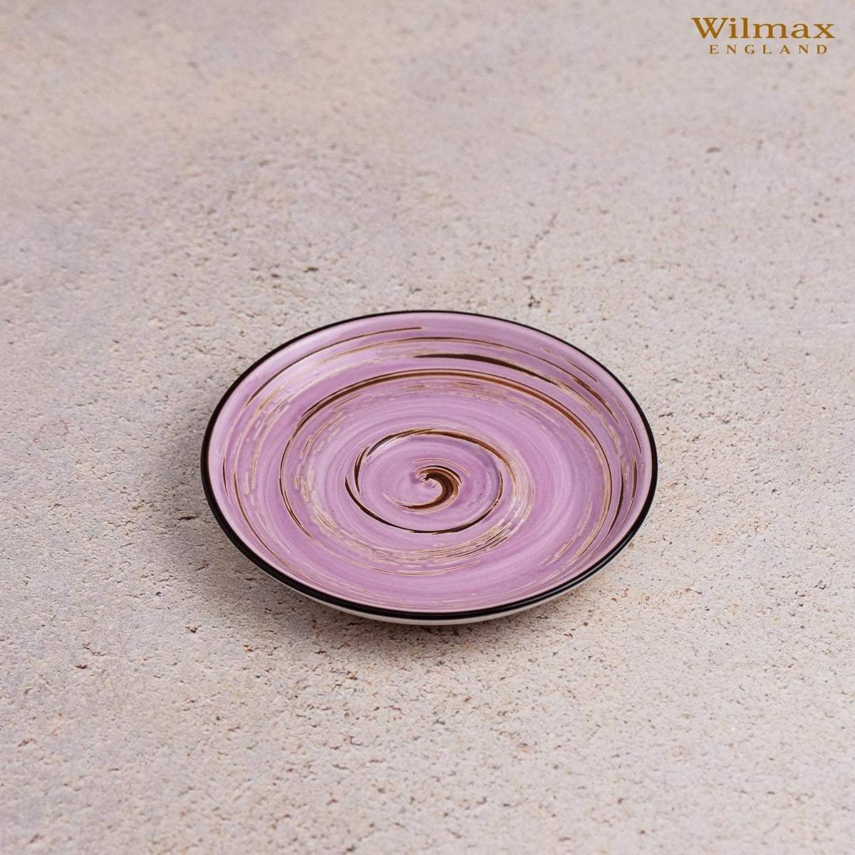 Wilmax Tasse mit Untertasse 300 ml 6er-Set Lavendel aus Porzellan