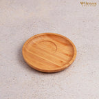 Wilmax Servierset 4-teilig mit Bambustellern 17,5 cm und Porzellanbechern 460 ml