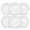 Wilmax Dessertteller 20 cm 6er-Set Weiß aus Porzellan