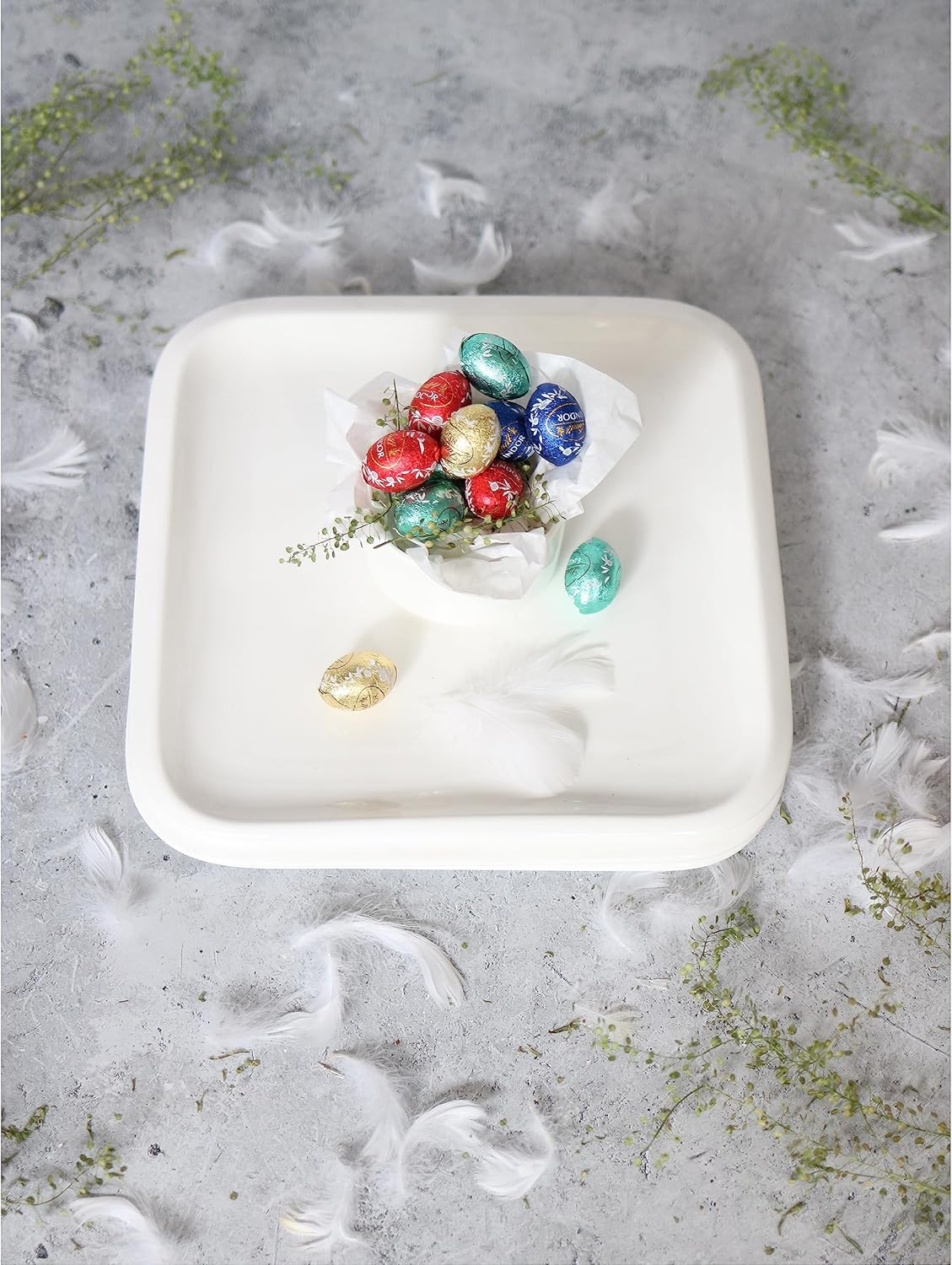 Wilmax Dessertteller 20 x 20 cm aus Porzellan, Weiß WL-991227/A