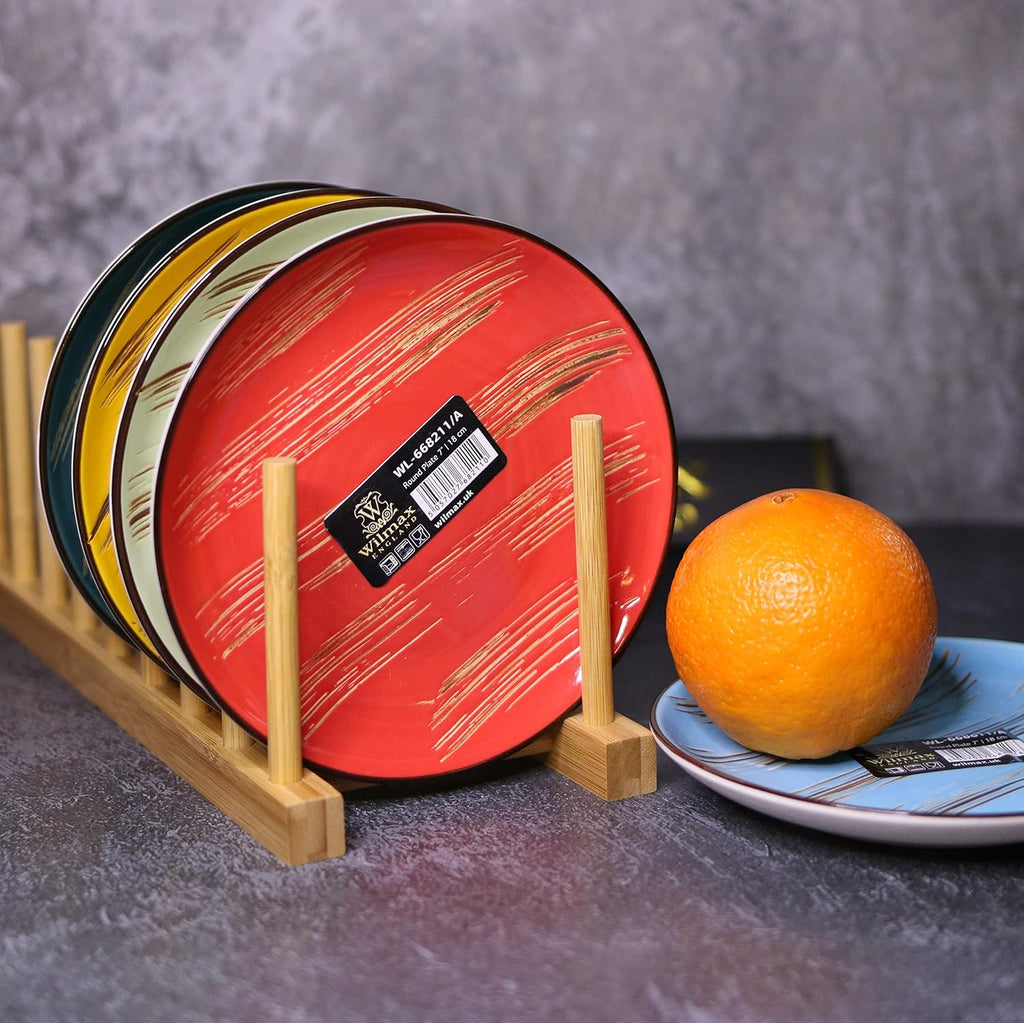 Wilmax Teller 18 cm Rot Porzellan 6er Set WL-668211/A6
