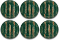 Wilmax Teller 18 cm Grün Porzellan 6er Set WL-668511/A6