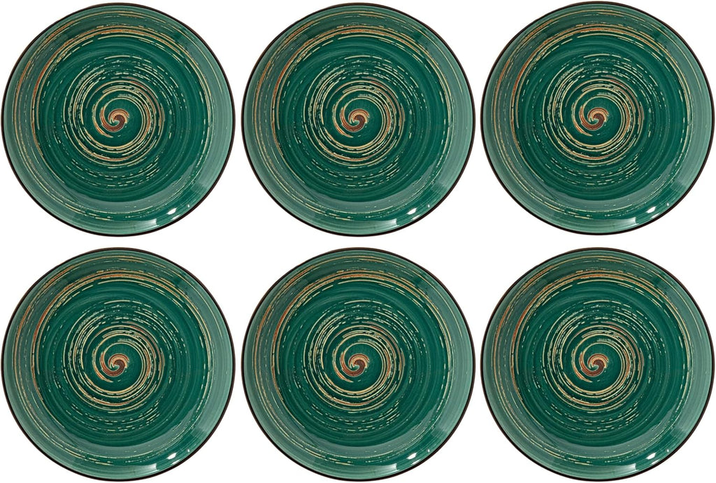 Wilmax Teller 20,5 cm Grün Porzellan 6er Set WL-669512/A6
