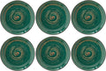 Wilmax Teller 20,5 cm Grün Porzellan 6er Set WL-669512/A6
