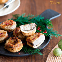 Wilmax Runde Servierplatte mit Griff SlateStone Schwarz 30,5 x 21,5 cm WL-661137/A