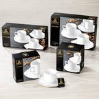 Wilmax Kaffee- und Teetassen mit Untertassen 90 ml 2er Set WL-993041/2C