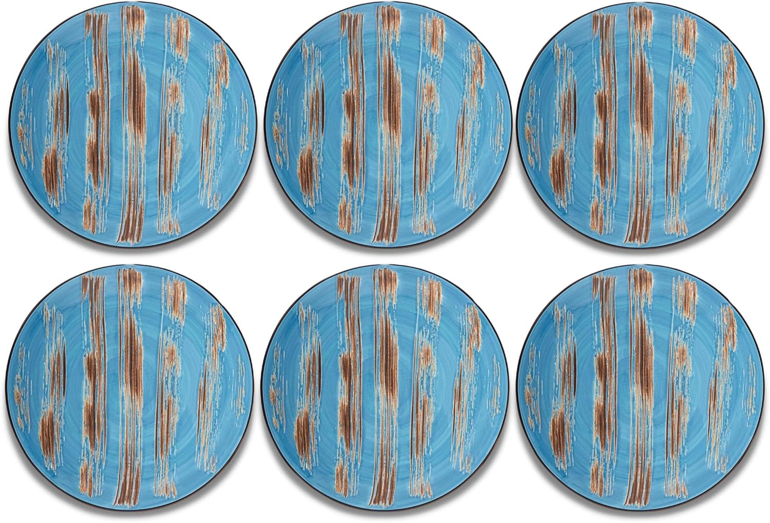 Wilmax Teller 18 cm Blau Porzellan 6er Set WL-668611/A6