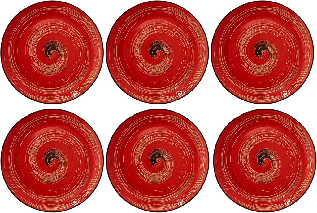 Wilmax Teller 20 cm Rot Porzellan 6er Set WL-669212/A6