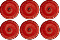 Wilmax Teller 20 cm Rot Porzellan 6er Set WL-669212/A6