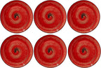 Wilmax Teller 20 cm Rot Porzellan 6er Set WL-669212/A6