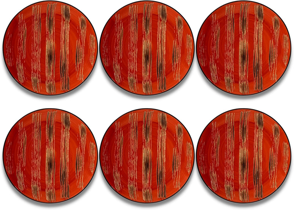 Wilmax Teller 18 cm Rot Porzellan 6er Set WL-668211/A6