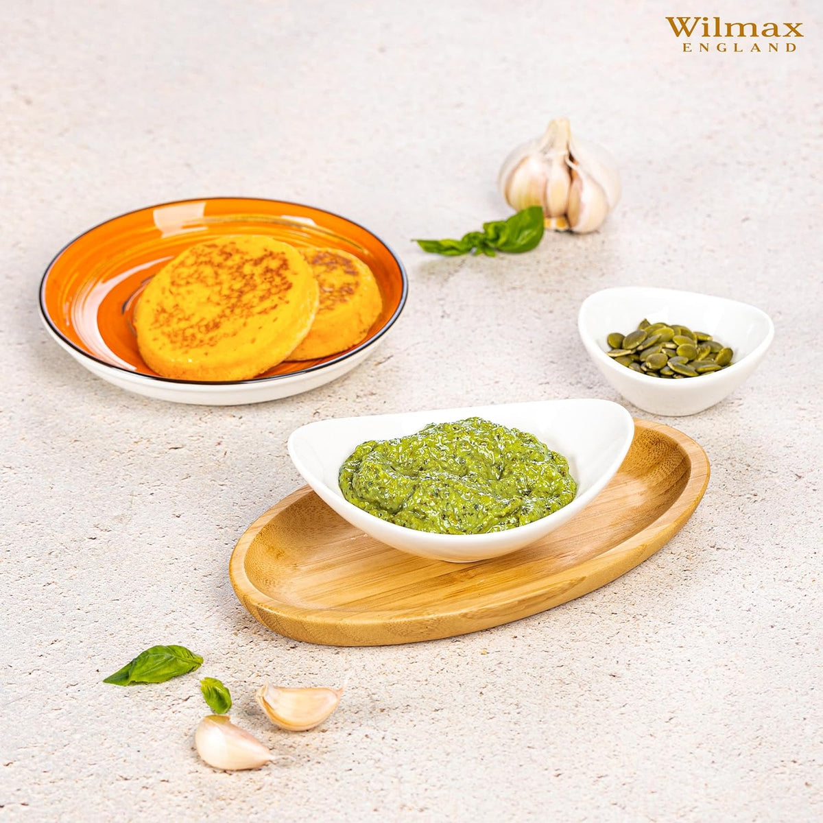 Wilmax Untertasse 15 cm Orange aus Porzellan