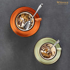 Wilmax Untertasse 15 cm Orange aus Porzellan