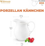 Wilmax Krug 830 ml Weiß aus Porzellan