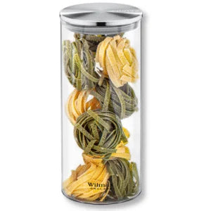 Wilmax Vorratsglas 1500 ml mit Edelstahldeckel Transparent