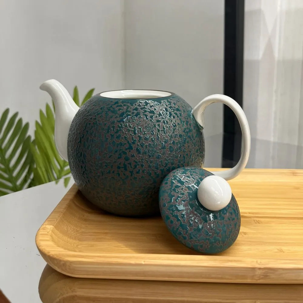 Wilmax Kaffee- und Teekanne mit integriertem Ausgusssieb 800 ml Grün aus Porzellan