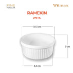 Wilmax Ramekin 270 ml Weiß aus Porzellan