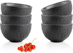 Wilmax Schale 250 ml 6er-Set Schwarz aus Porzellan