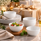Wilmax Schale 130 ml 9 cm Weiß aus Porzellan