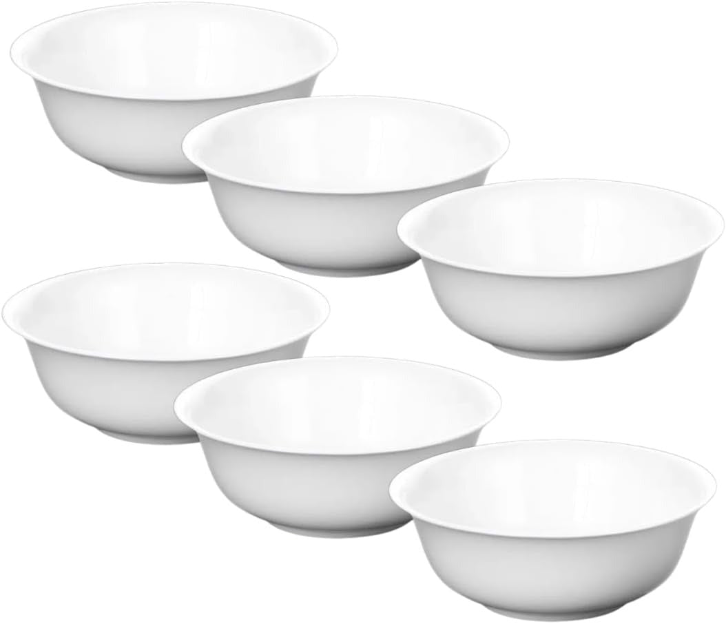 Wilmax Schale 700 ml 15 cm 6er-Set Weiß aus Porzellan