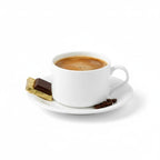 Wilmax Tasse mit Untertassen 160 ml 2er-Set Weiß aus Porzellan