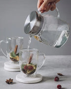 Wilmax Doppelwandiger Thermobecher 500 ml 6er-Set Transparent