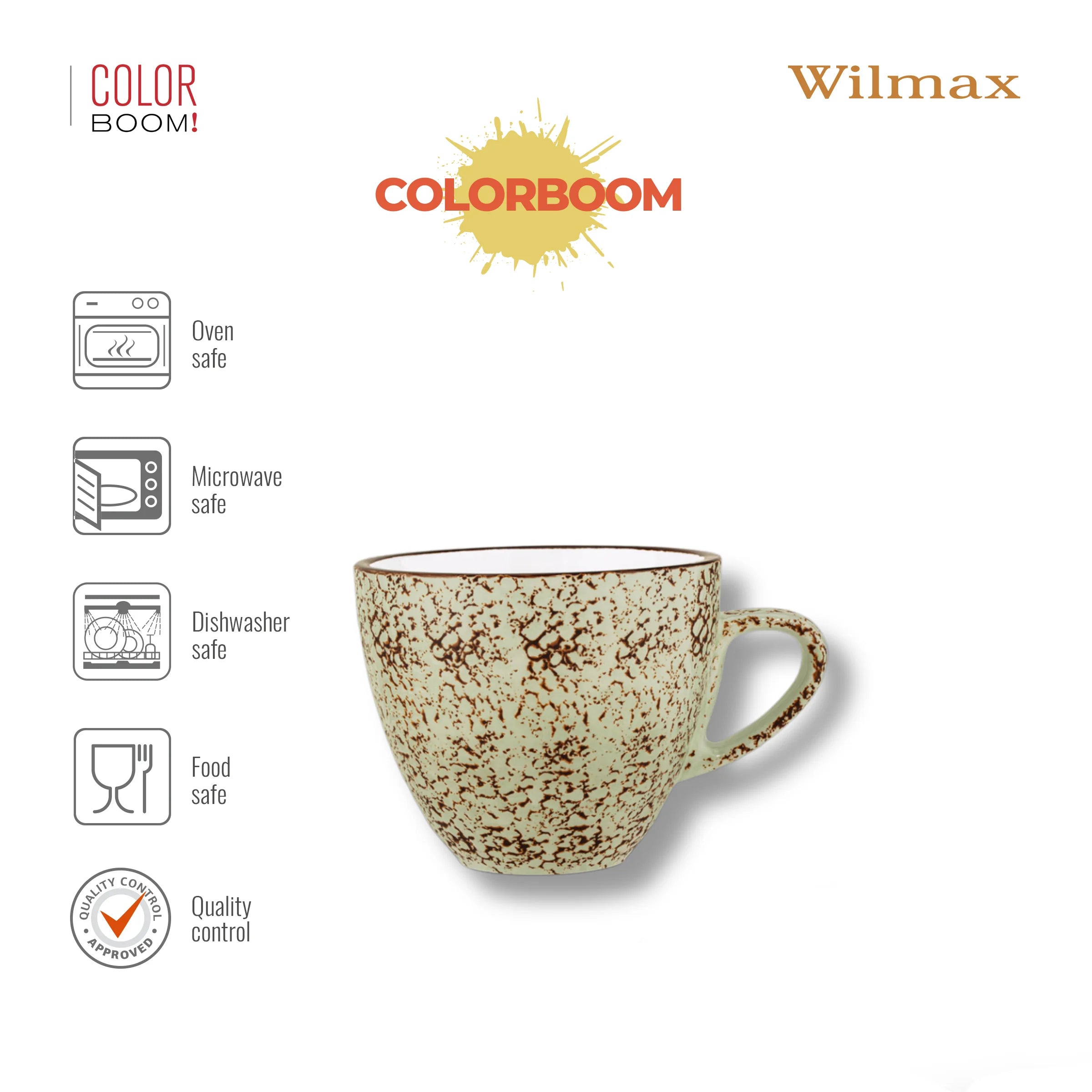 Wilmax Tasse 300 ml Pistazie aus Porzellan