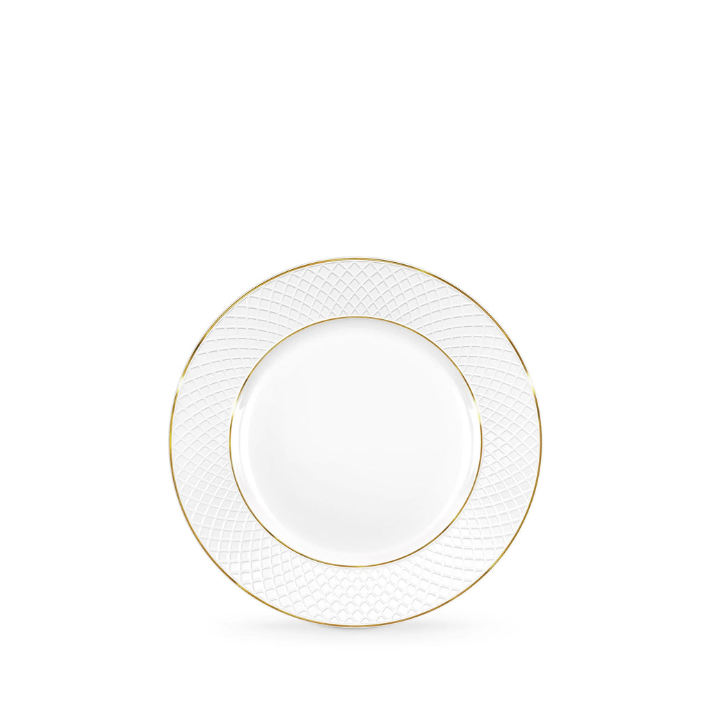 Wilmax Teller 18 cm Weiß mit Goldrand aus Porzellan