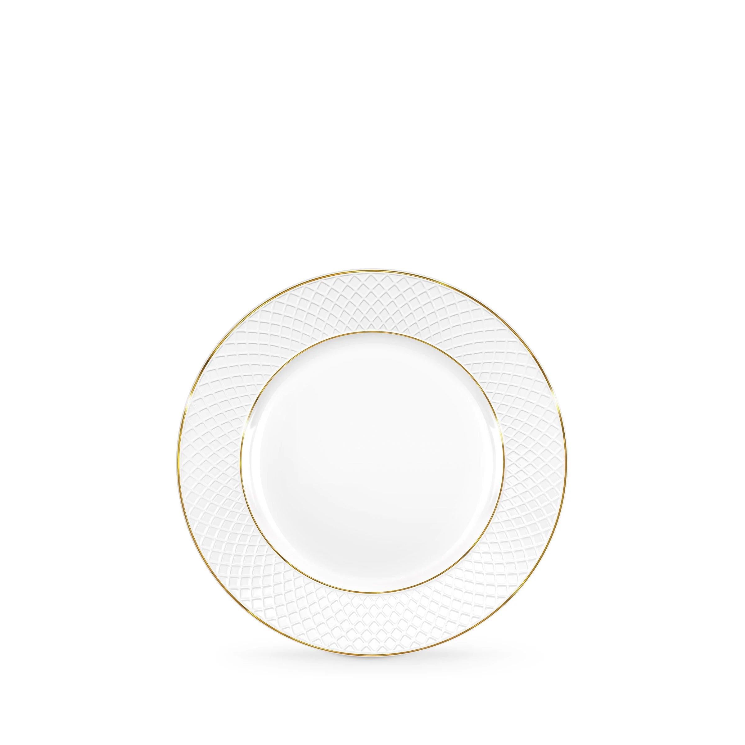 Wilmax Teller 18 cm Weiß mit Goldrand aus Porzellan