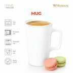 Wilmax Becher 500 ml Weiß aus Porzellan