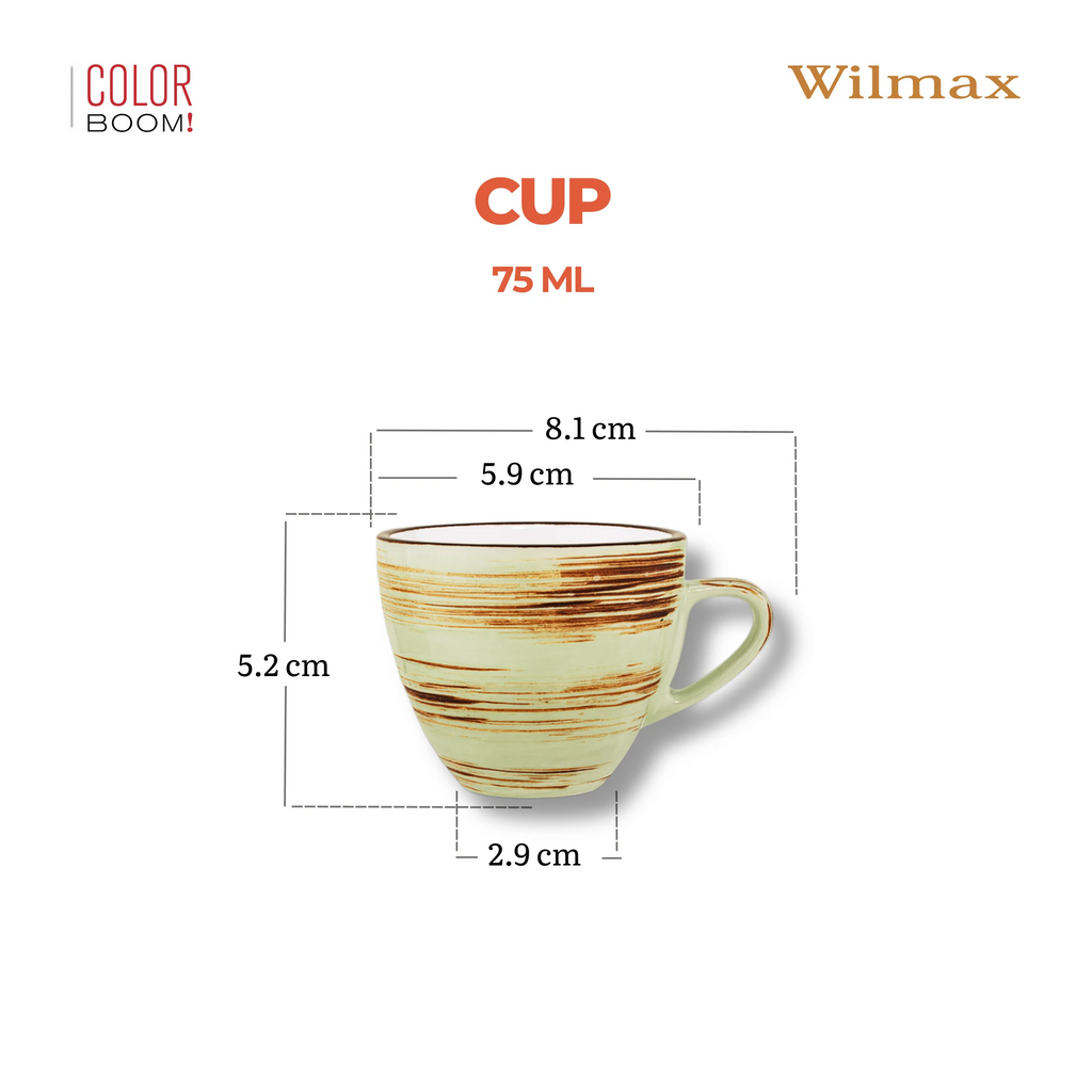 Wilmax Espressotasse 75 ml Pistazie aus Porzellan