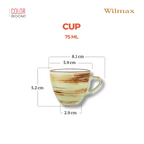 Wilmax Espressotasse 75 ml Pistazie aus Porzellan