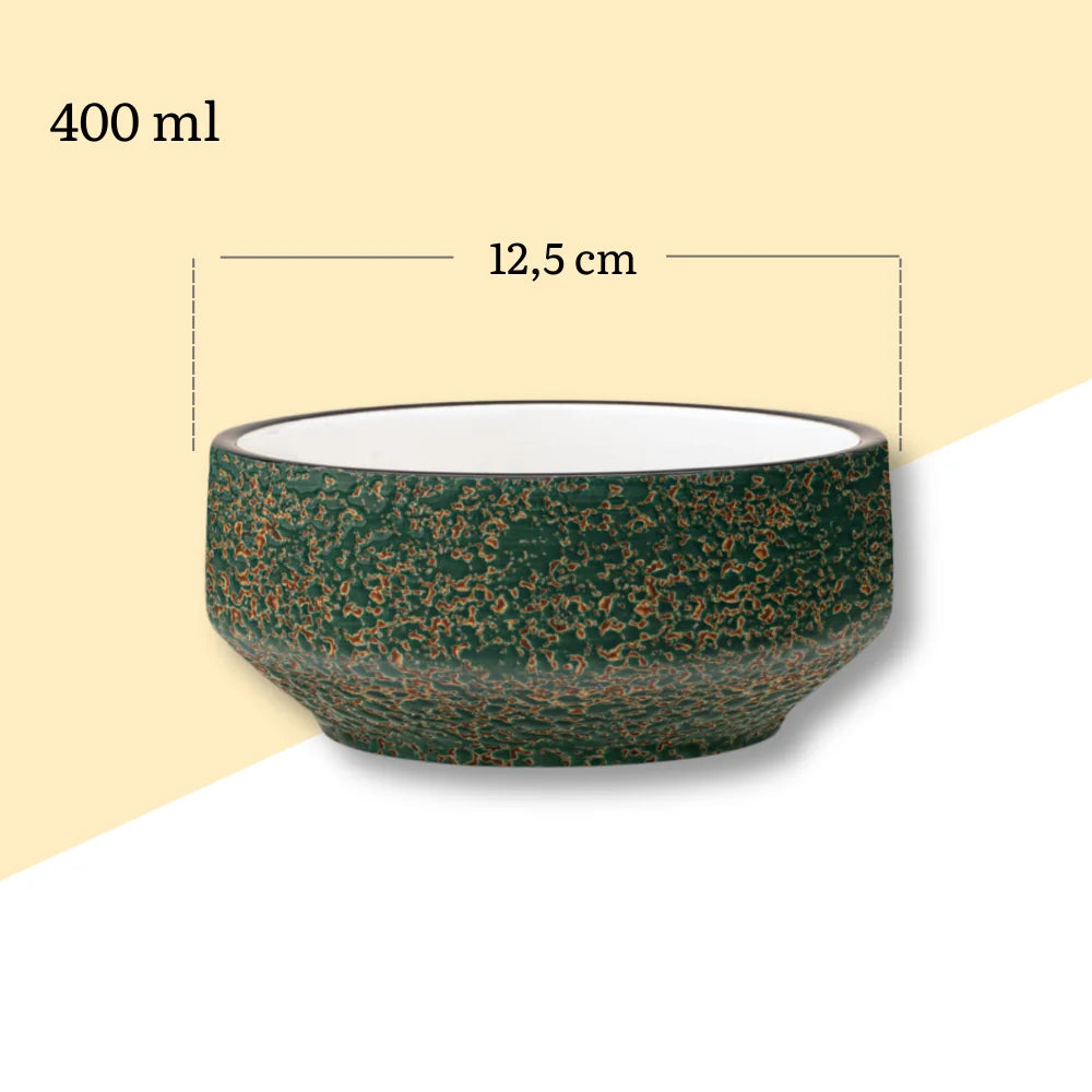 Wilmax Schale 400 ml 12,5 cm Grün aus Porzellan