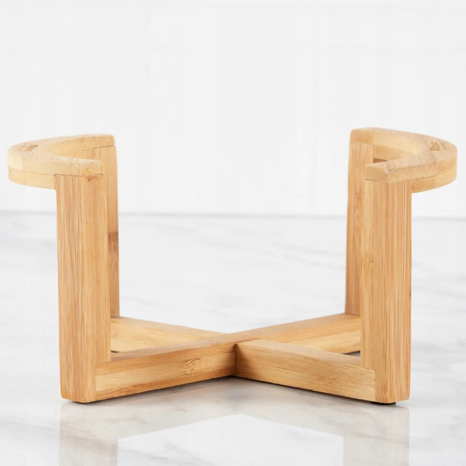 Wilmax Schalenständer 24,5 × 11 cm Natur aus Bambus