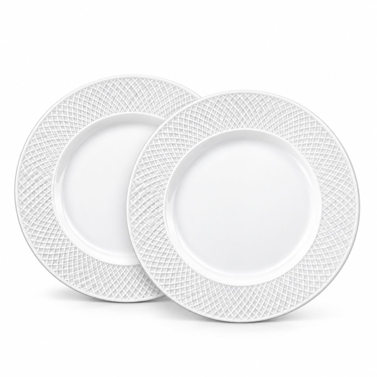 Wilmax Teller 18 cm 2er-Set Weiß aus Porzellan