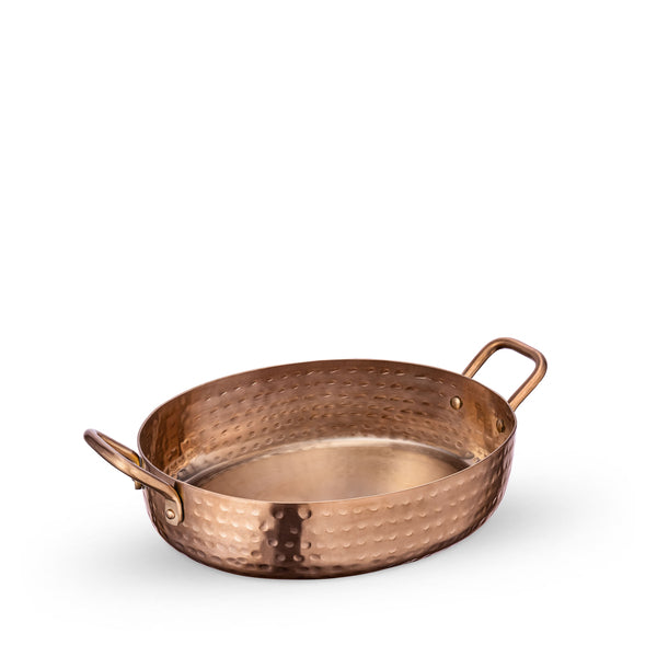 Wilmax Ovale Servierpfanne 18 × 14 cm aus Edelstahl