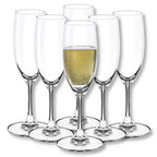 Wilmax Champagnerflöte 230 ml 6er-Set Transparent aus Wilmax Crystalline-Serie