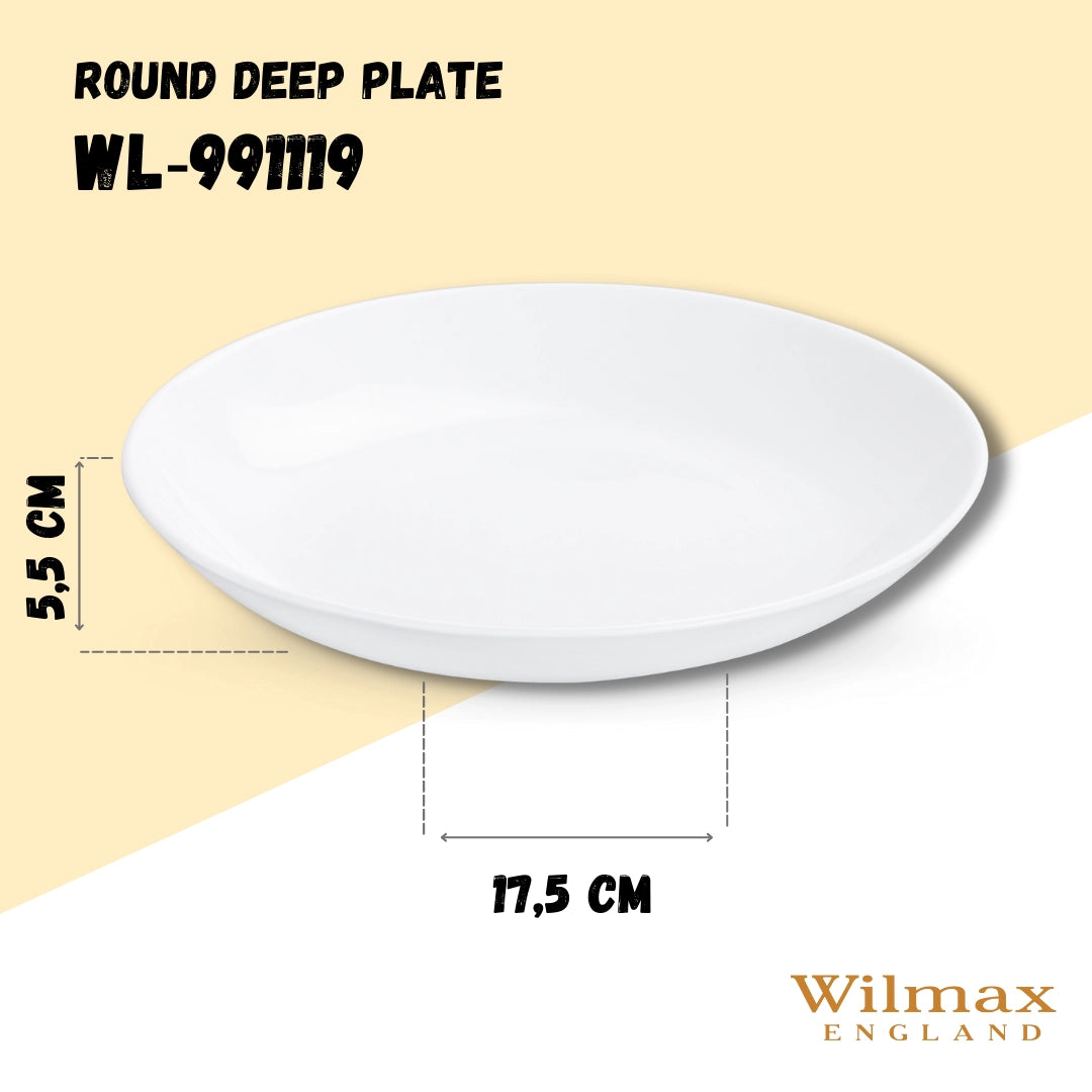 Wilmax Round Deep Serving Plate 30.5 cm Porcelain WL-991119/A