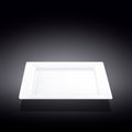 Wilmax Quadratischer Speiseteller 25 × 25 cm Weiß aus Porzellan