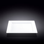 Wilmax Quadratischer Speiseteller 25 × 25 cm Weiß aus Porzellan