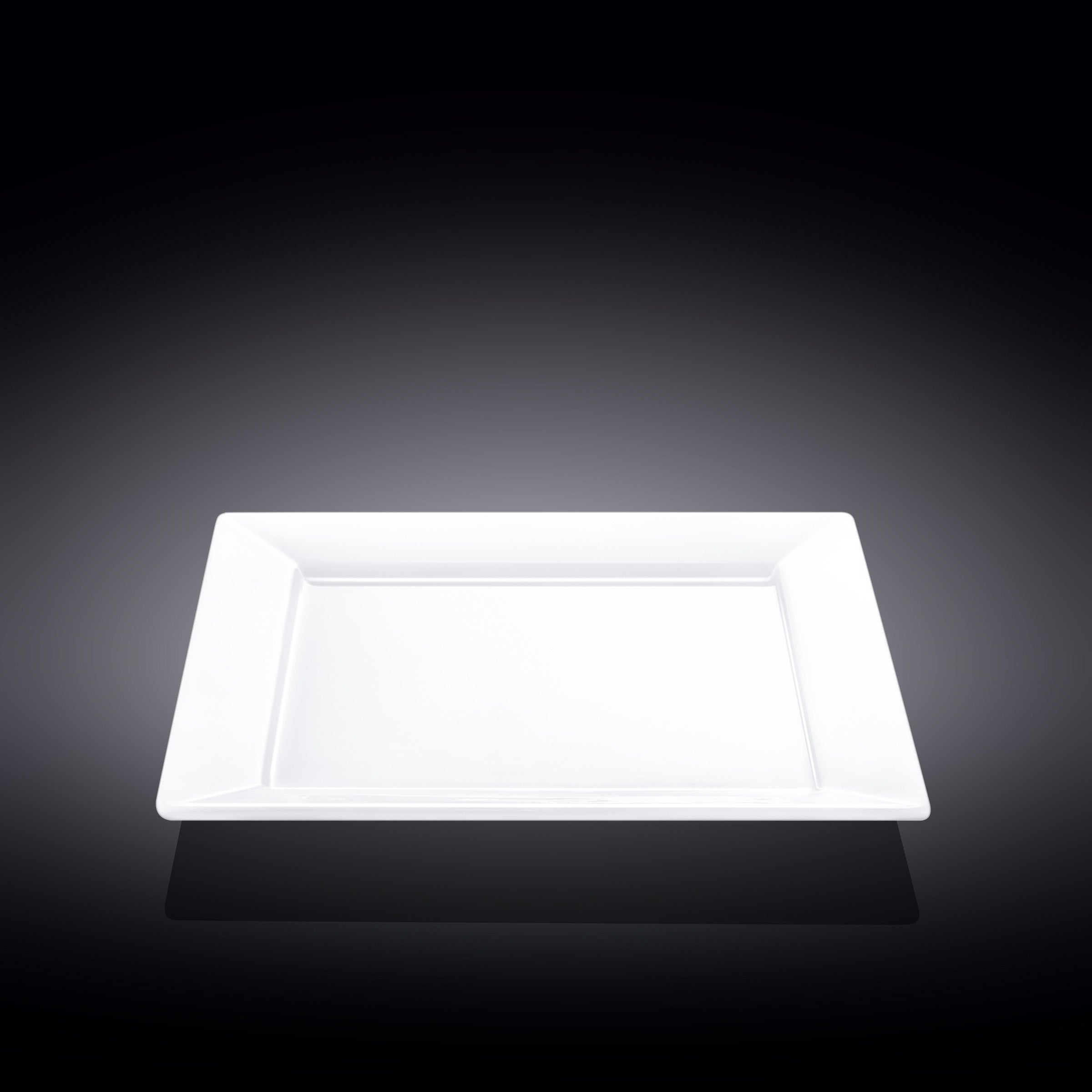 Wilmax Quadratischer Speiseteller 25 × 25 cm Weiß aus Porzellan