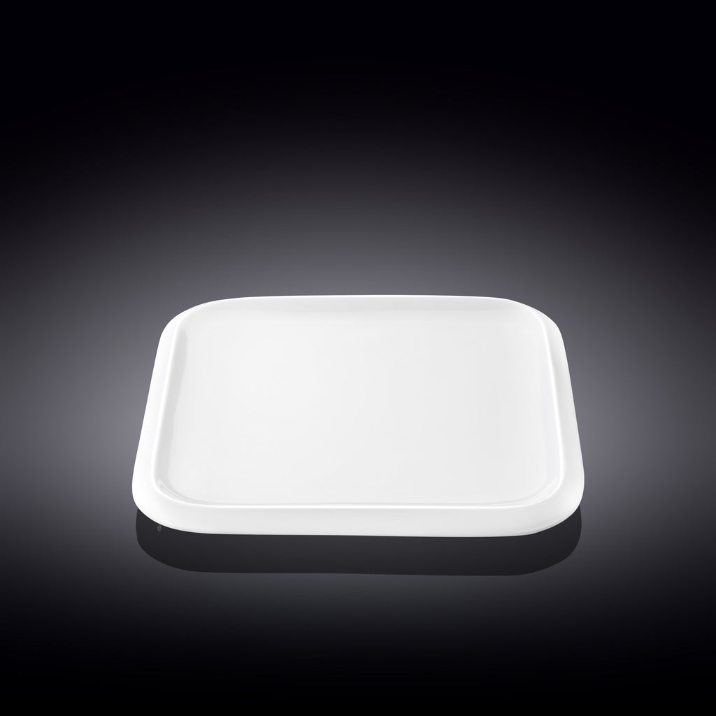 Wilmax Dessertteller 20 x 20 cm aus Porzellan, Weiß WL-991227/A